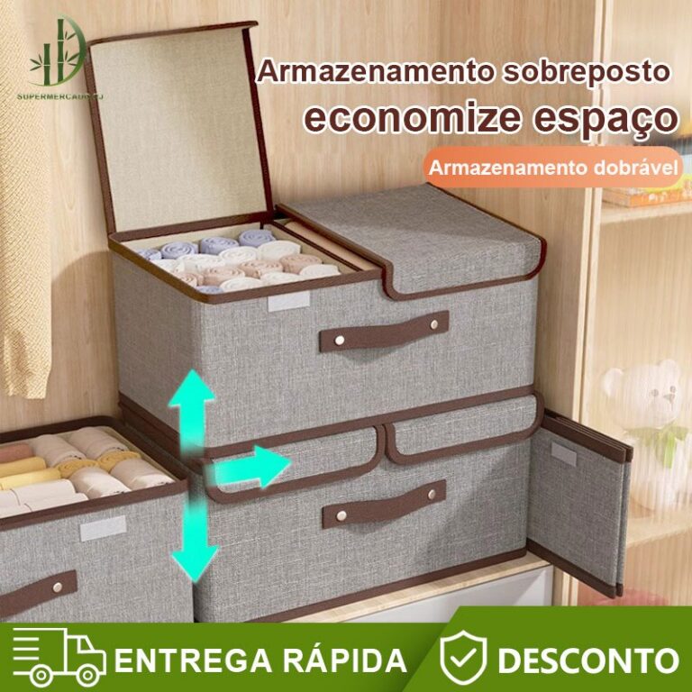 Caixa Organizador Dobrável Retrátil De Tecido TN