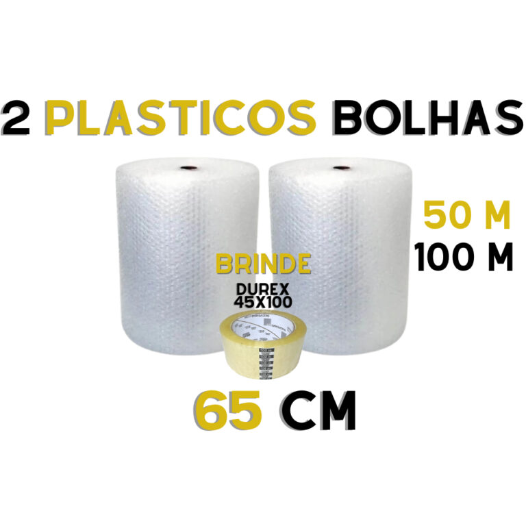 2 Bolhas de 65x100M – com 1 Fita adesiva 45x