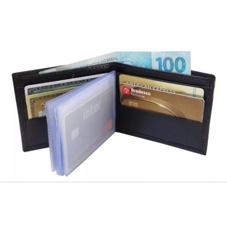 Carteira Masculina Slim Couro Sintético | Compact