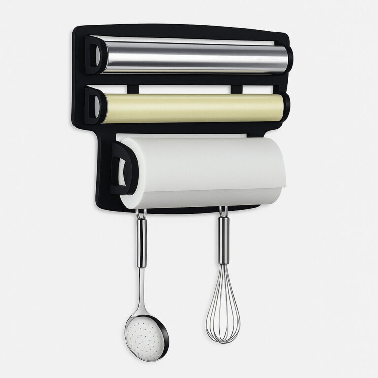 Porta Papel Toalha Triplo Organizador de Rolos par