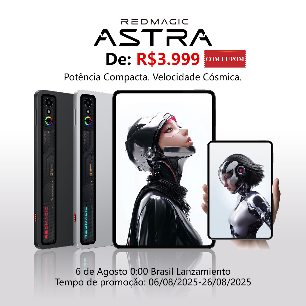 REDMAGIC Astra Gaming Tablet para Jogos 9.06 OLED 8200mAh Snapdragon 8 Elite 12GB+256GB/16GB+512GB/2