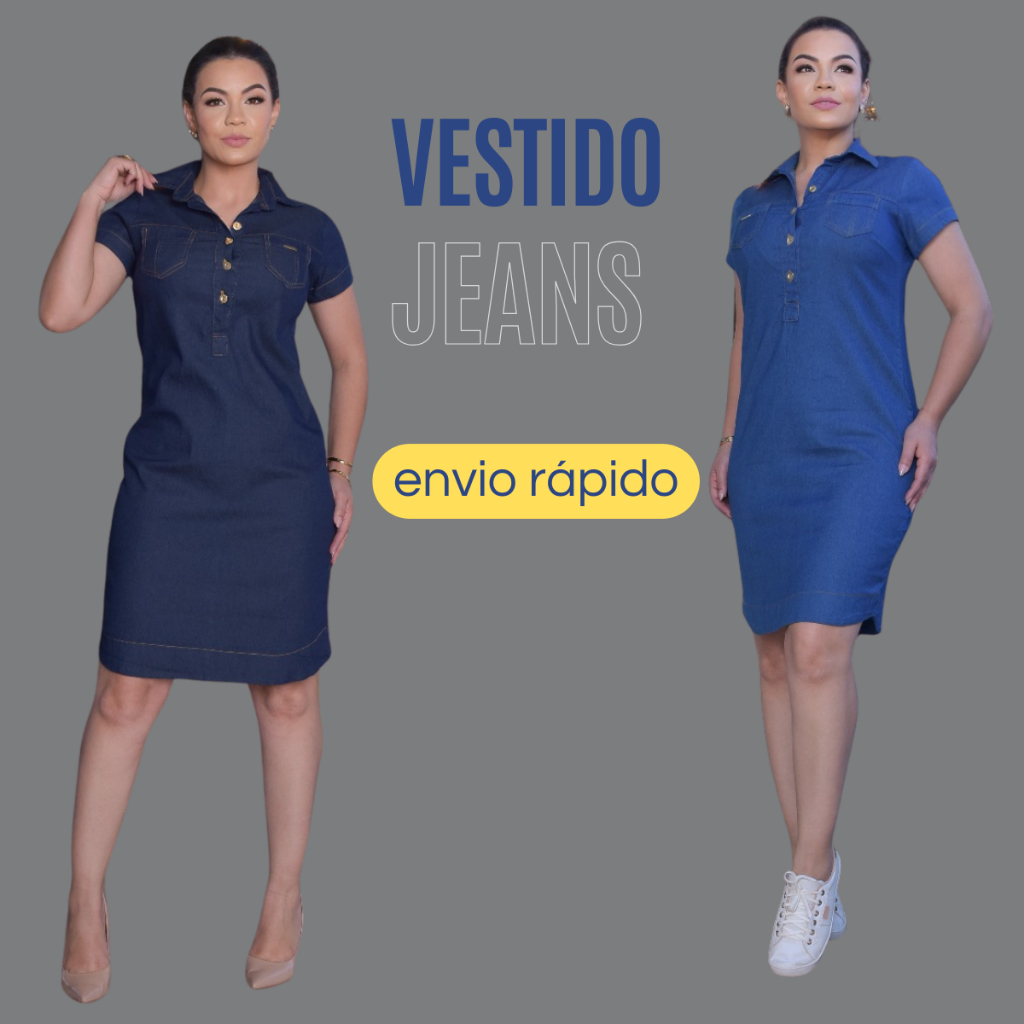 vestido lindo na moda jeans, soltinho, casual, vestido na moda feminina,