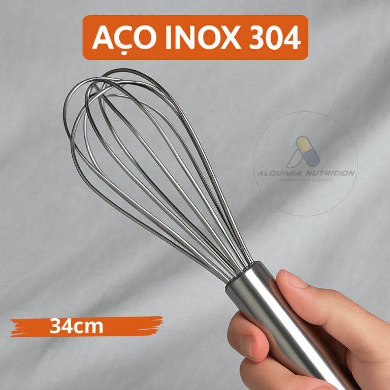 Batedor Manual de Claras Inox 34cm Profissional | 