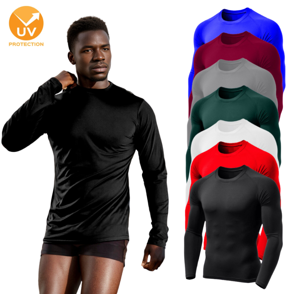 Camisa Termica Segunda Pele Proteção Uv 50+ Blusa Malha Fria Academia Manga Longa Unissex