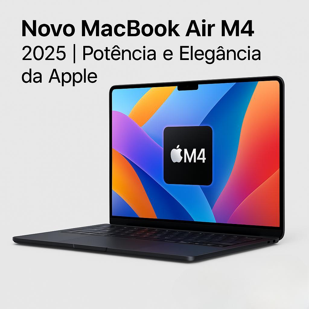 MacBook Air Apple chip M4, ou Macbook Air M5, Tela Retina 13,6 pol, com 16GB memória SSD