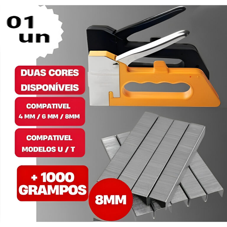 Kit Grampeador de Tapeceiro Molduras Alta Pressão