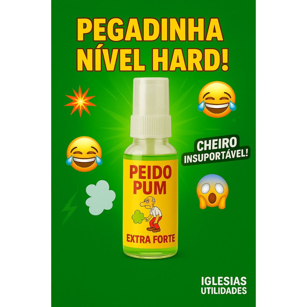 Spray de Peido Pum  Zoação Garantida  Pegadinha  Trolagem Peido Super Forte Tik Tok