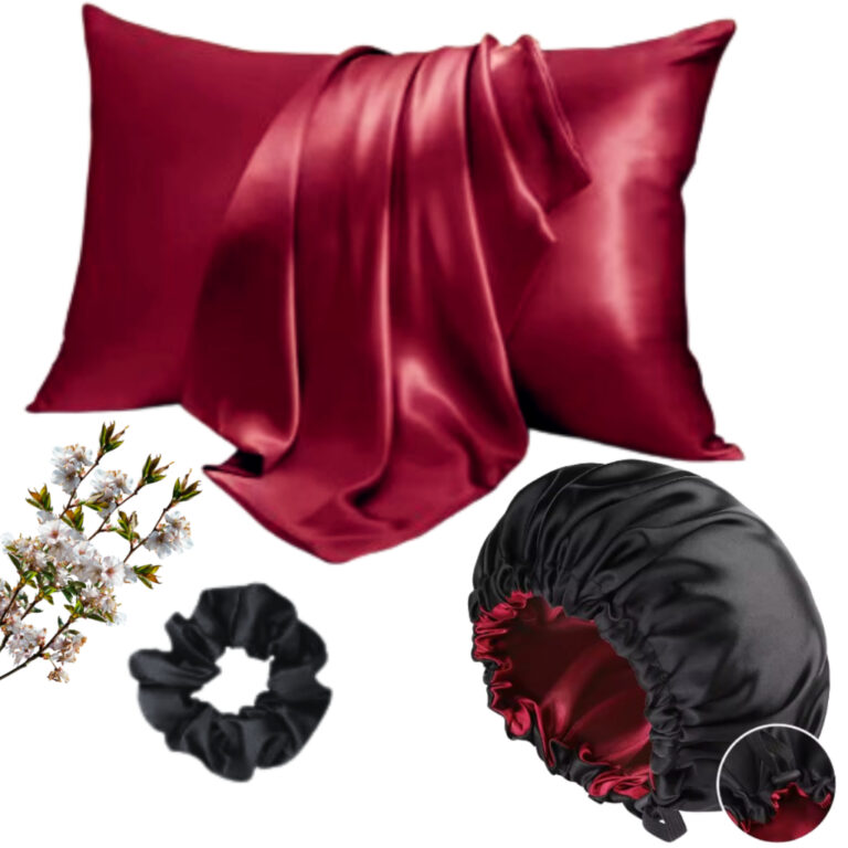 Kit Cetim Antifrizz  Fronha + Touca Regulável Dup