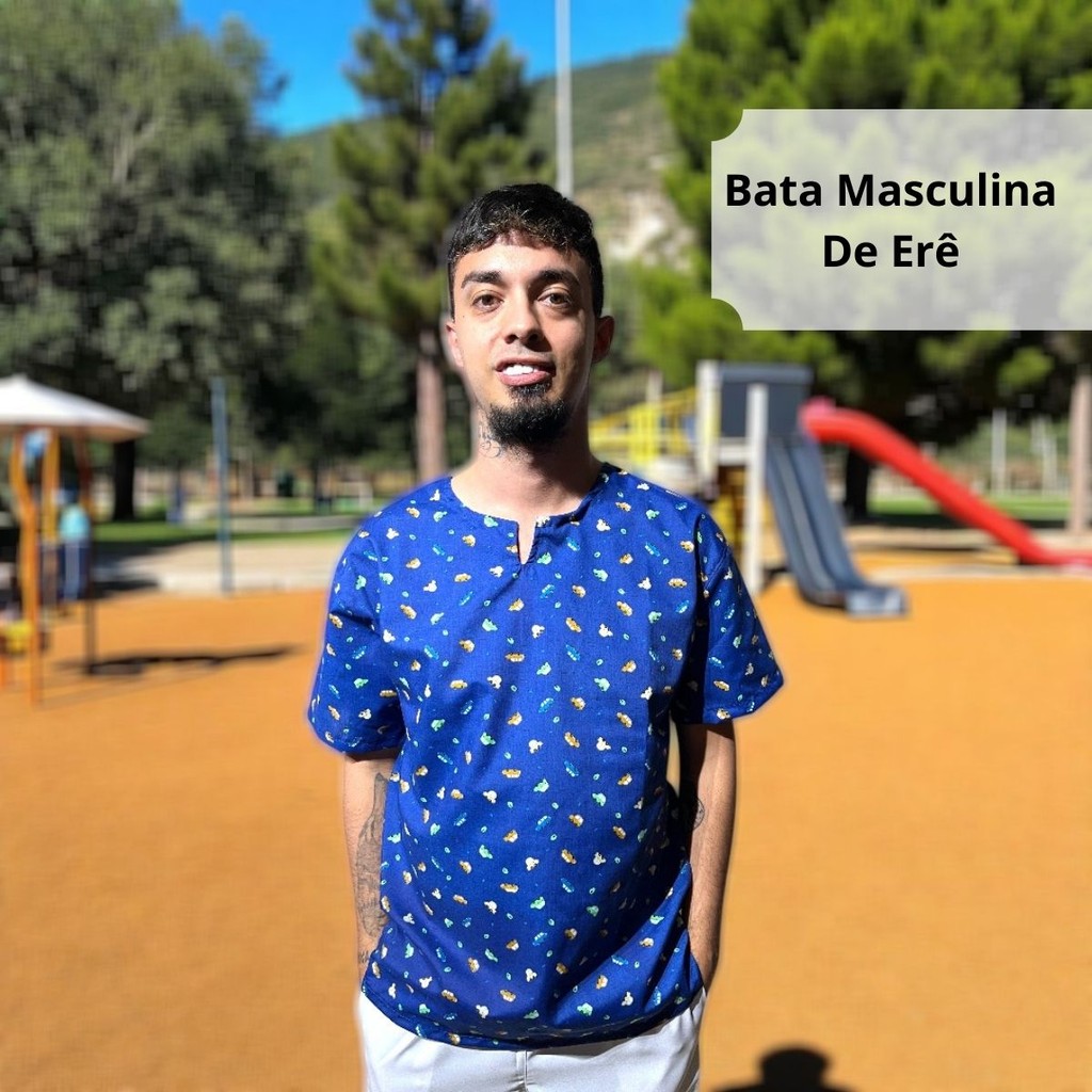 Bata Masculina De Erê Umbanda e Candomblé