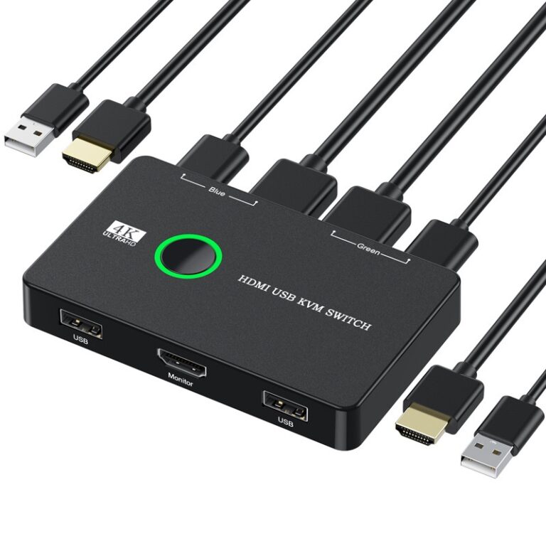 KVM Switcher HDMI 2 Port Box USB E Switch Para 2 C