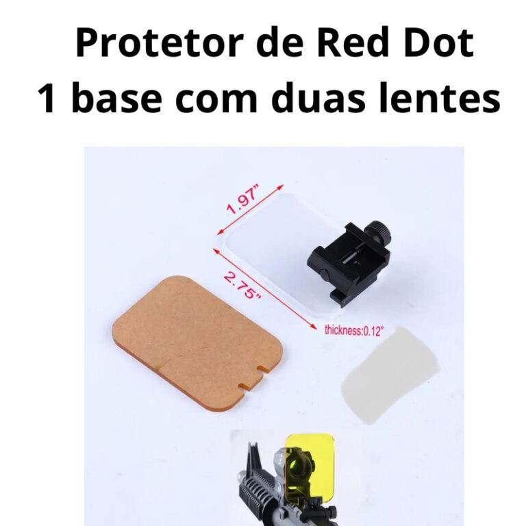 kit Protetor de Red Dot 1 base e duas lentes.
