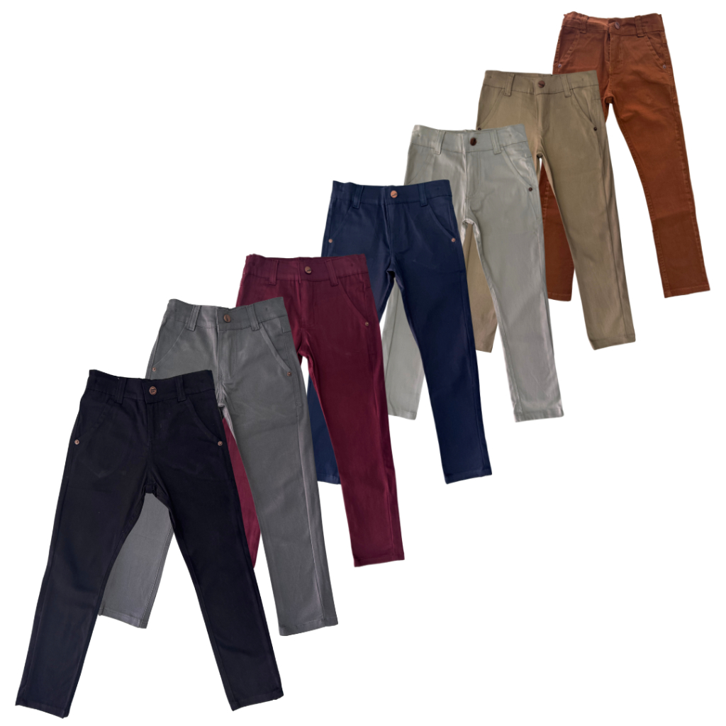 Calça Infantil Sarja Premium Menino Brim Masculina 1 – 10 Anos