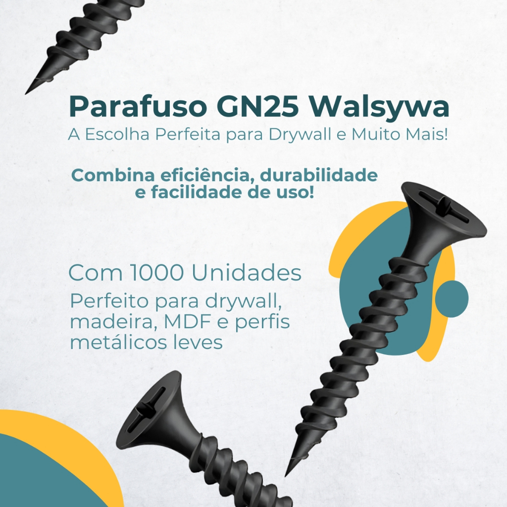 Kit Parafusos GN25 Drywall Trombeta