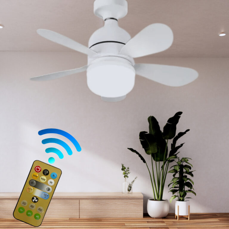 Ventilador de Teto Silencioso com Lâmpada Led Bul