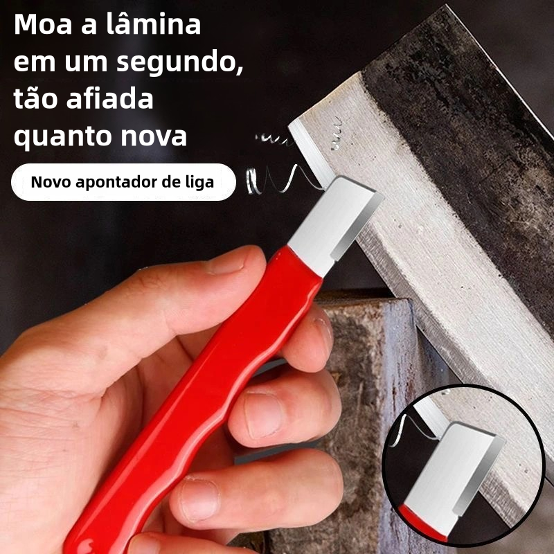 Afiador Profissional de Facas Aço Tungstênio Pedra Diamantada Lâminas Tesoura Jardinagem Cabo Antide