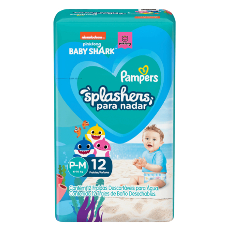 Fraldas Descartáveis Para Água Pampers Splashers