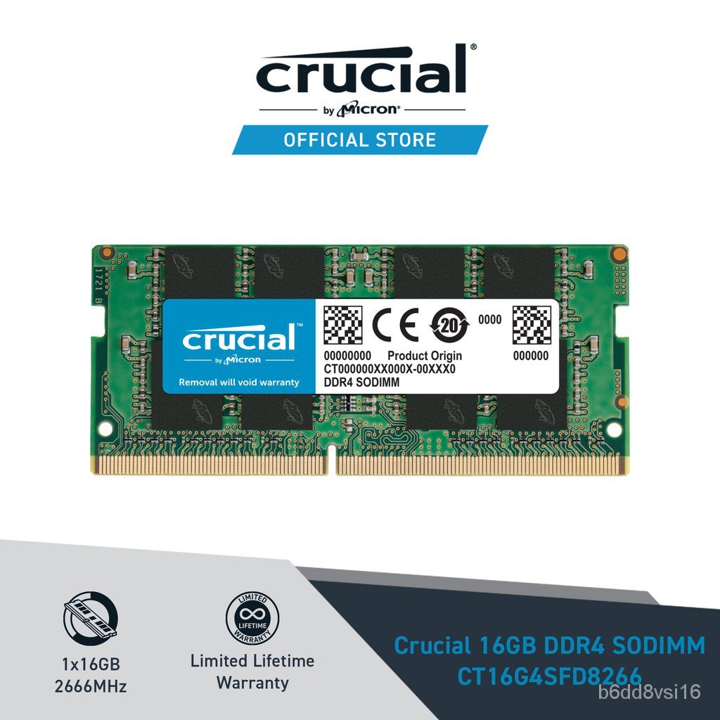 Memória RAM Crucial 16GB DDR4 2666MHz  Notebook