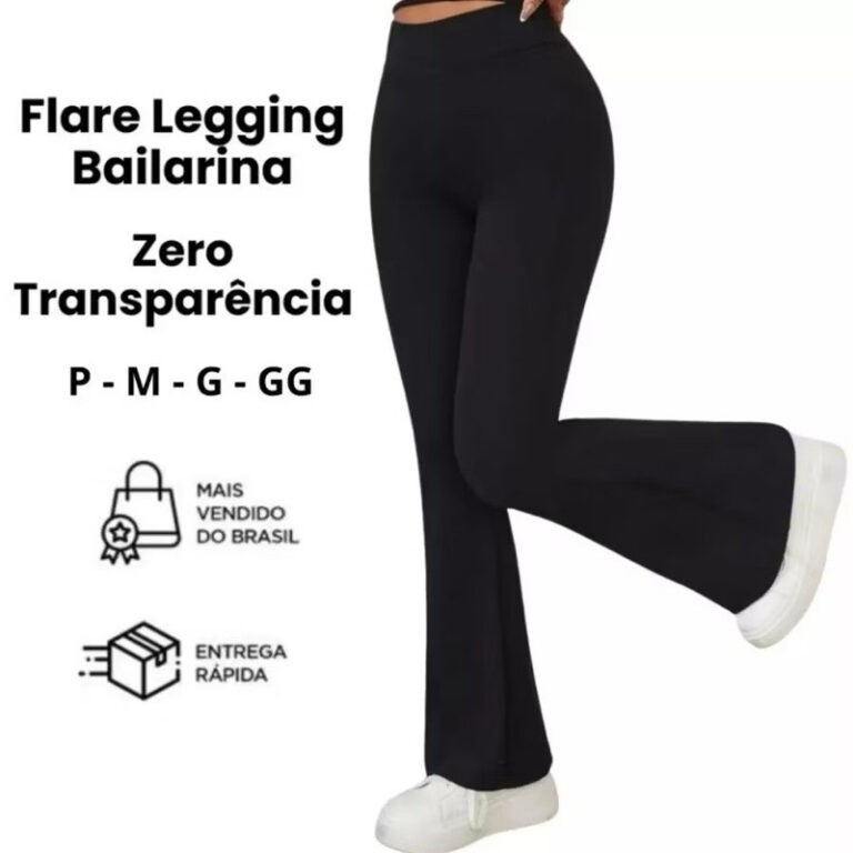 Calça Legging Bailarina Flare Modela bumbum Cintu