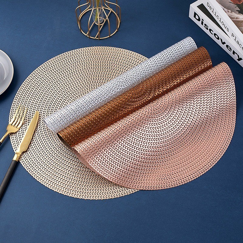 Kit 2 ou 4 ou 6 ou 12 jogo americano Tapete De Mesa Posta Redondo Design Elegante Impermeável