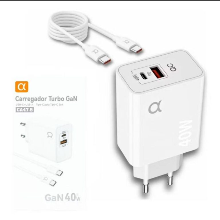 CA47-5 Carregador Turbo 40W com cabo Tipo C para T