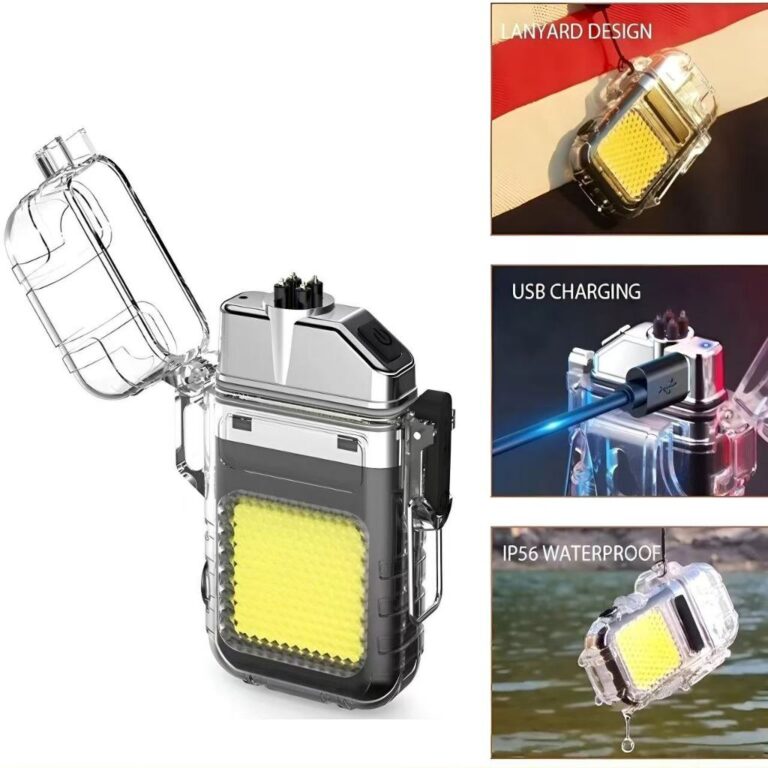 Isqueiro Elétrico LED Recarregável via USB Desig