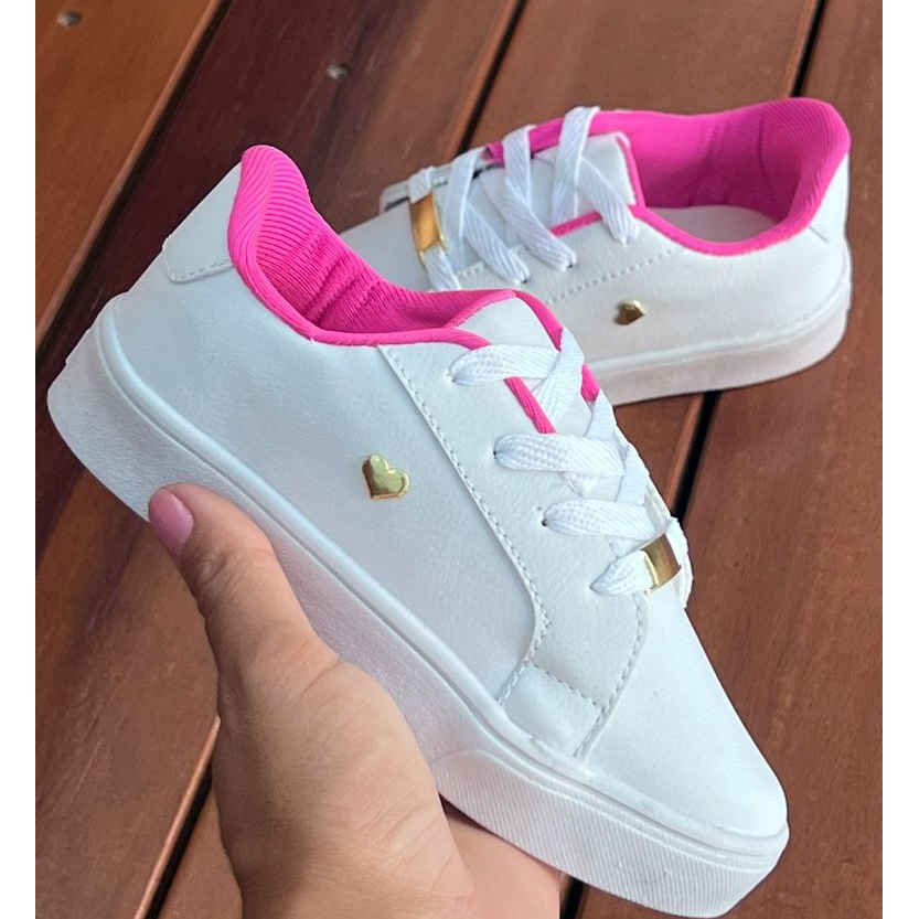 TENIS INFANTIL MENINAS CORAÇAO Tênis para Criança  Promoção Imperdível Tamanhos do 25 ao 32