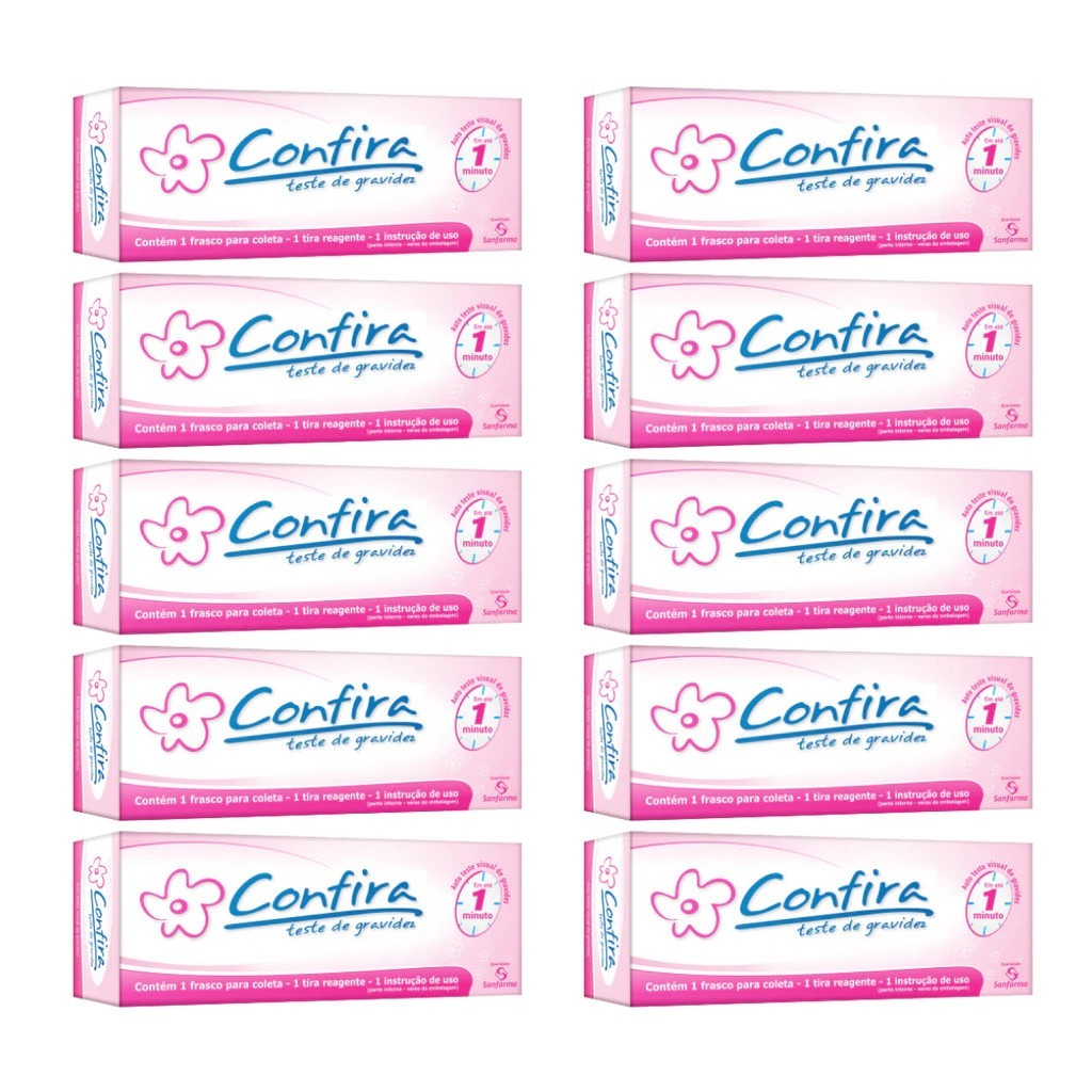 Kit c/10 Testes de Gravidez Tiras Detect Fast Em Até 1 Minuto – Sanfarma