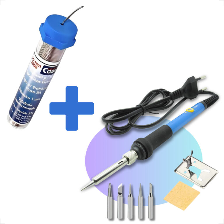 Kit Ferro De Solda Com Regulagem De Temperatura + 