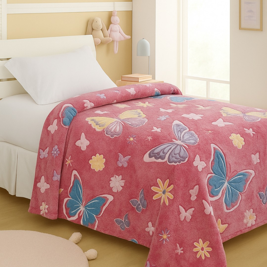 Manta Infantil Solteiro 2,00×1,50 Florescente Brilha no Escuro Cobertinha Macia