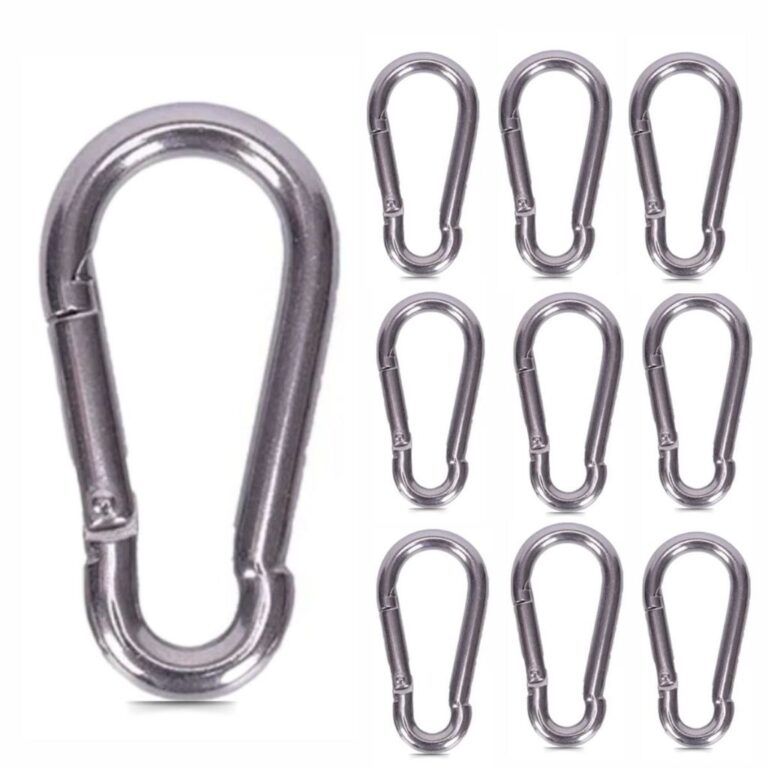 Kit 10 Mosquetão Aço Carbono 8cm 8×80 Trava