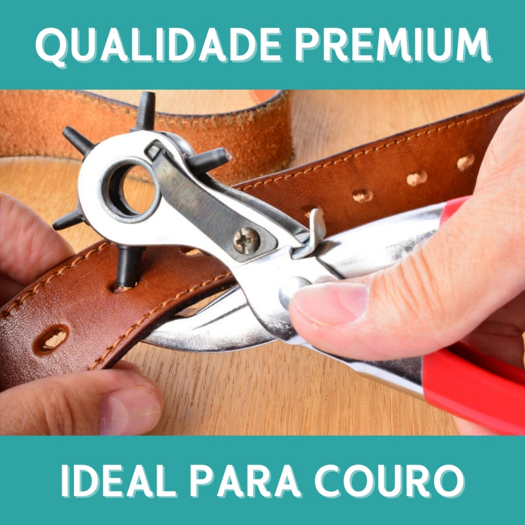 Alicate Vazador Profissional Para Chinelo Couro Cinto – 6 Furos Precisos e Fáceis de Fazer – SHEFA