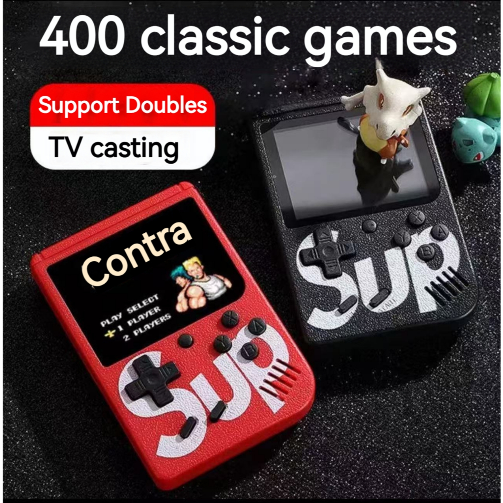 Mini Video Game Sup Game Box 400 Jogos Em 1 Portátil Jogos Antigos com controle para 2 pessoas