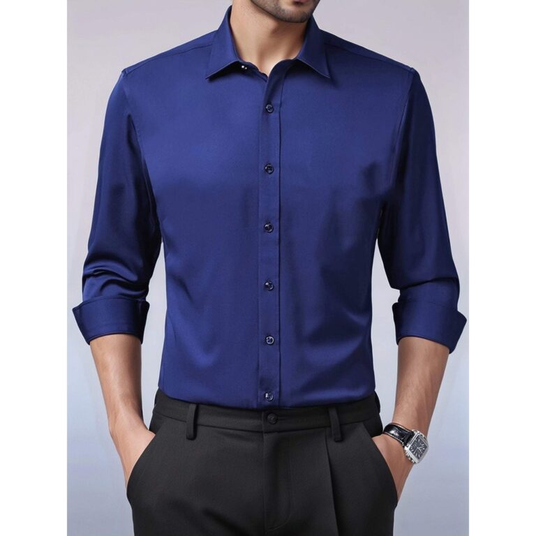 Camisa masculina casual de negócios de manga long