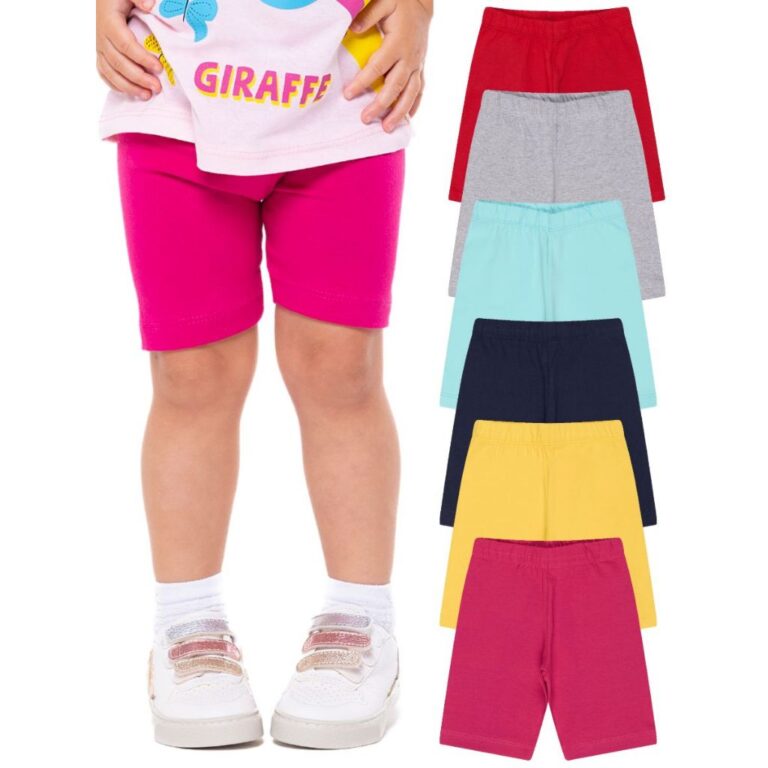 Kit 3 Shorts Ciclista Bebê Menina Infantil Cotton