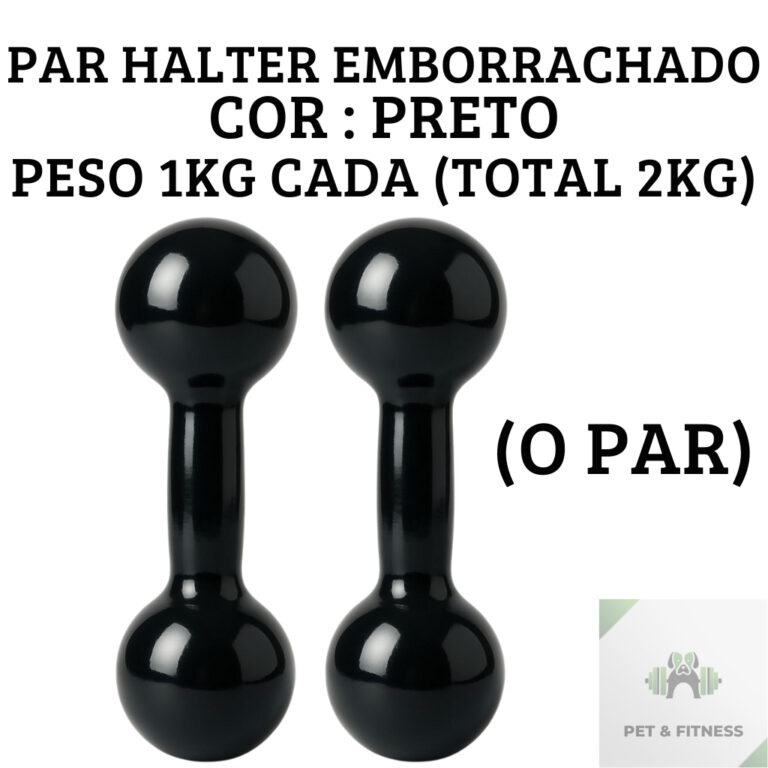 Halter 1kg o Par total 2kg Emborrachados Ferro Fun