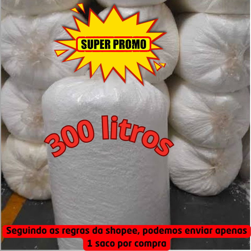 Flocos de Isopor para Enchimento, Concreto Leve, Puff, Almofadas, Isolamento Térmico e Acústico SACO