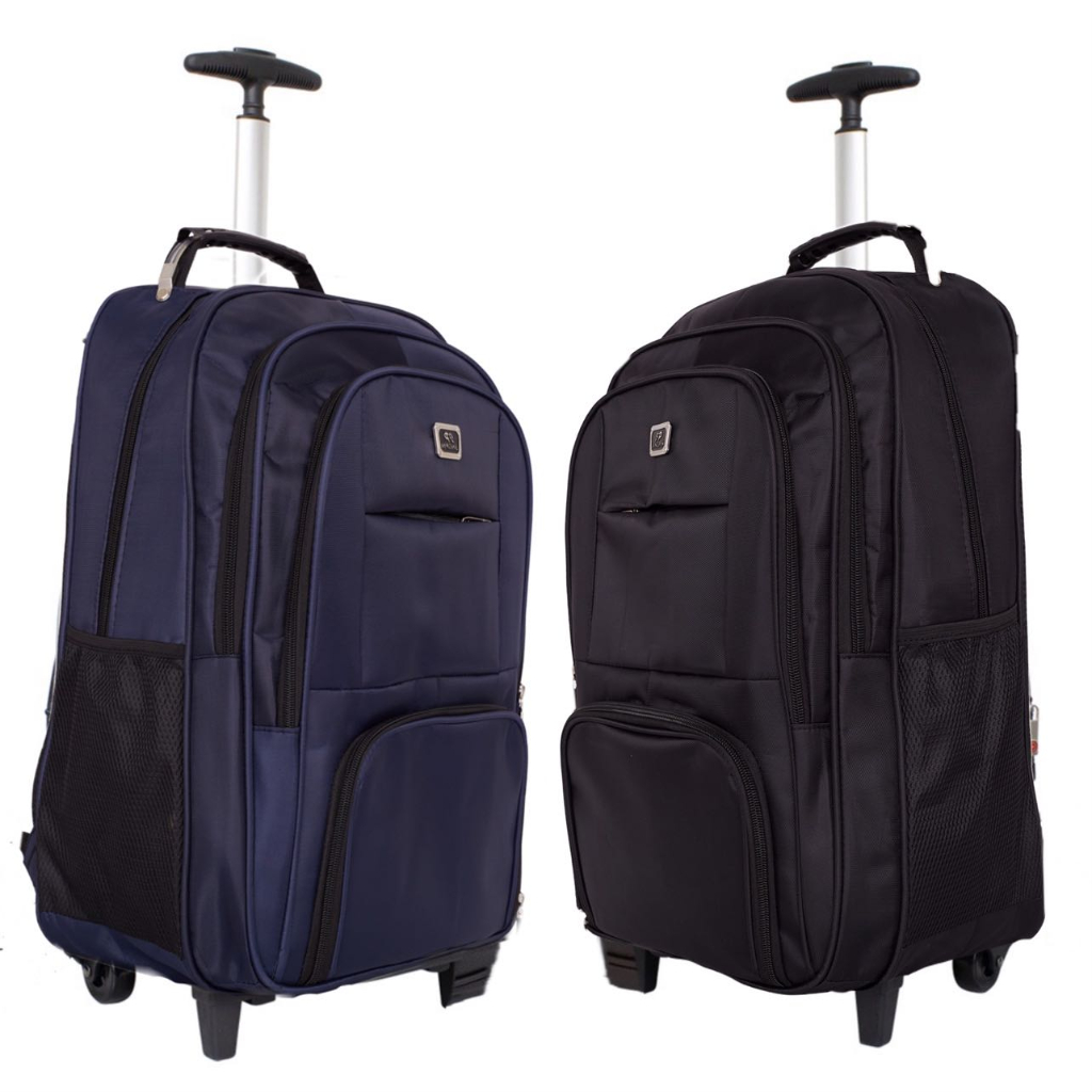 Mochila com rodinho Feminina Masculina 50 Litros  Unissex  Faculdade Escolar Trabalho e Viagem