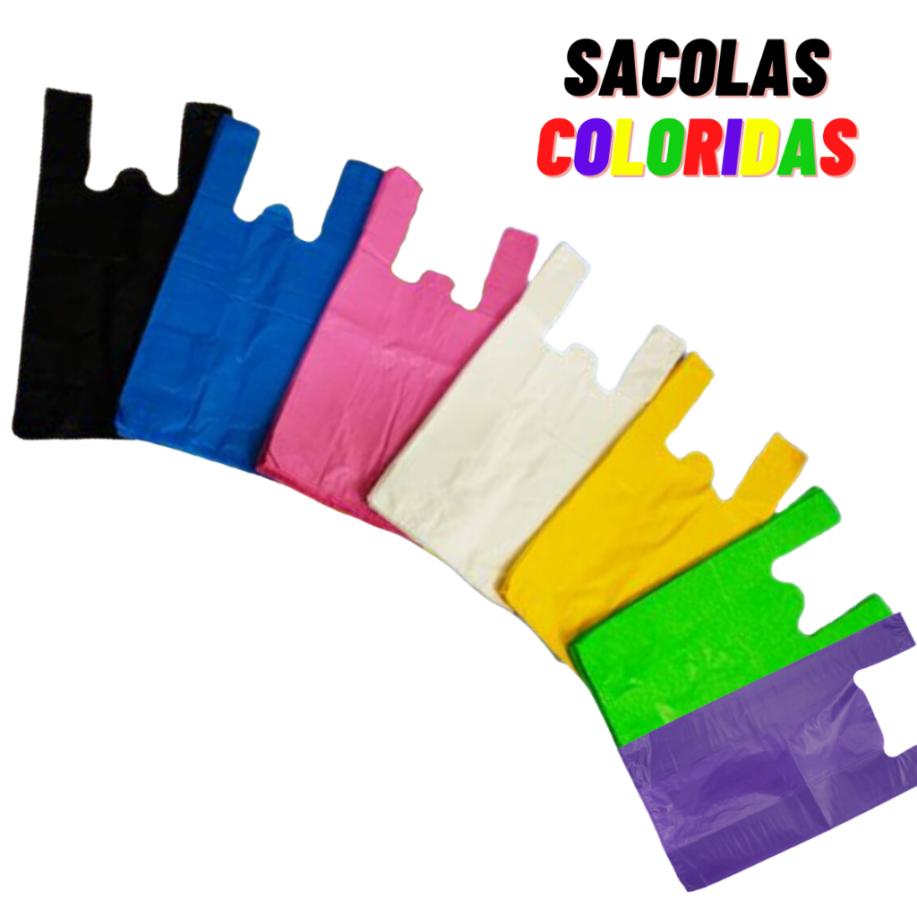 100 Sacolas Plásticas Reforçadas 30×40 / 38×50 / 50×60 (P, M e G) – Sacolinhas para Lojas e supermer