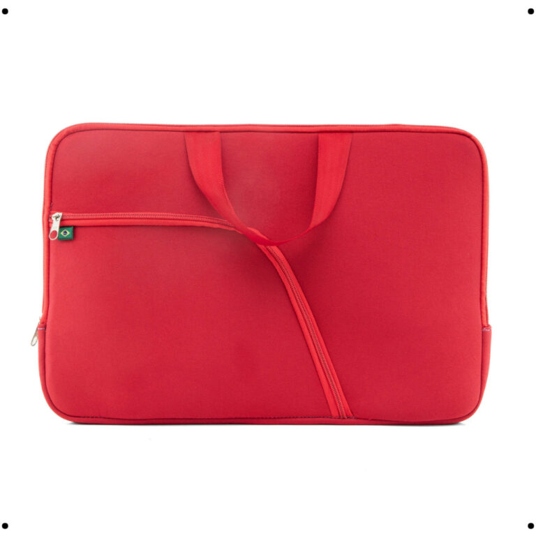 Capa Case Pasta Notebook Vermelha C/Bolso 14/15/17