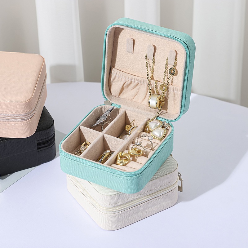 Kit 5 Porta Joia Caixinha Joias Para Viagem Portátil Armazenamento Anel Brinco Colar ATP01
