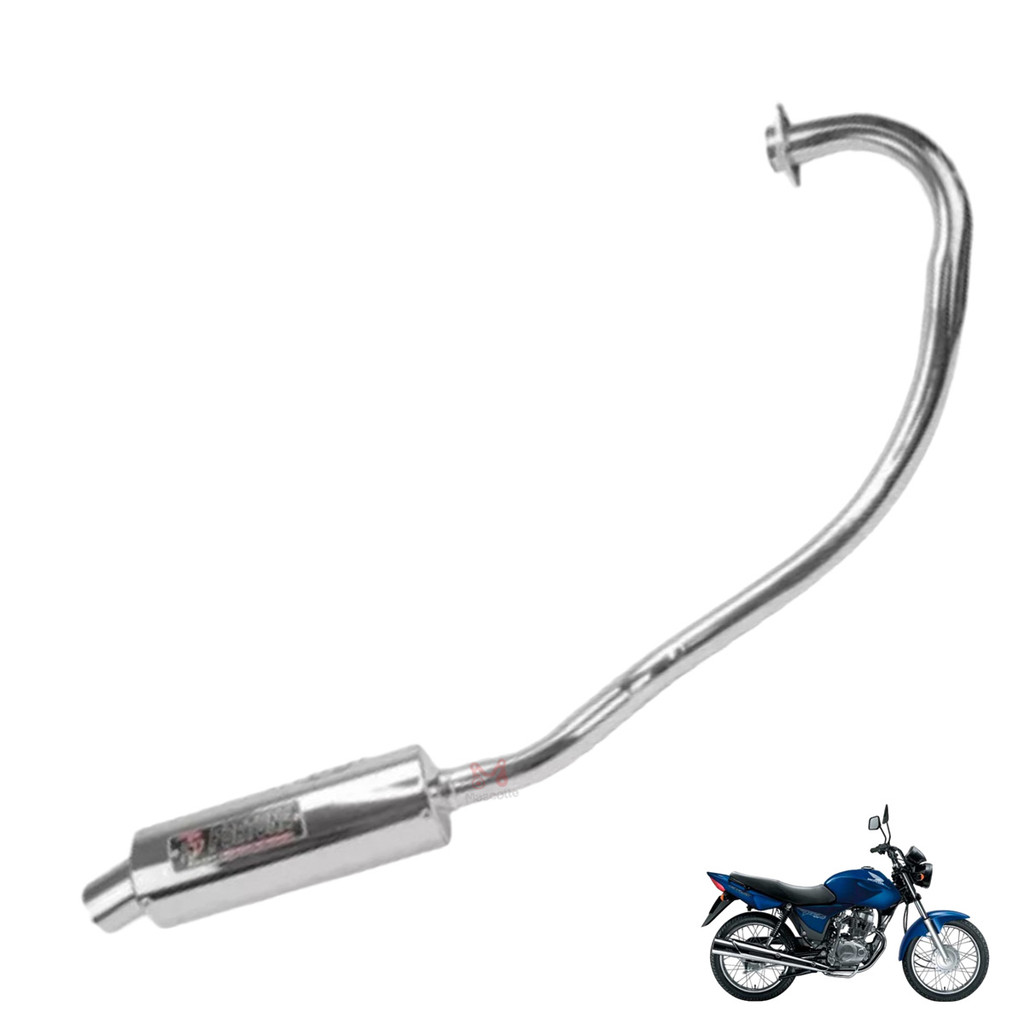 Escapamento Titan 150 Ks/Es 04/08 Mini Turbo Cromado Fortuna