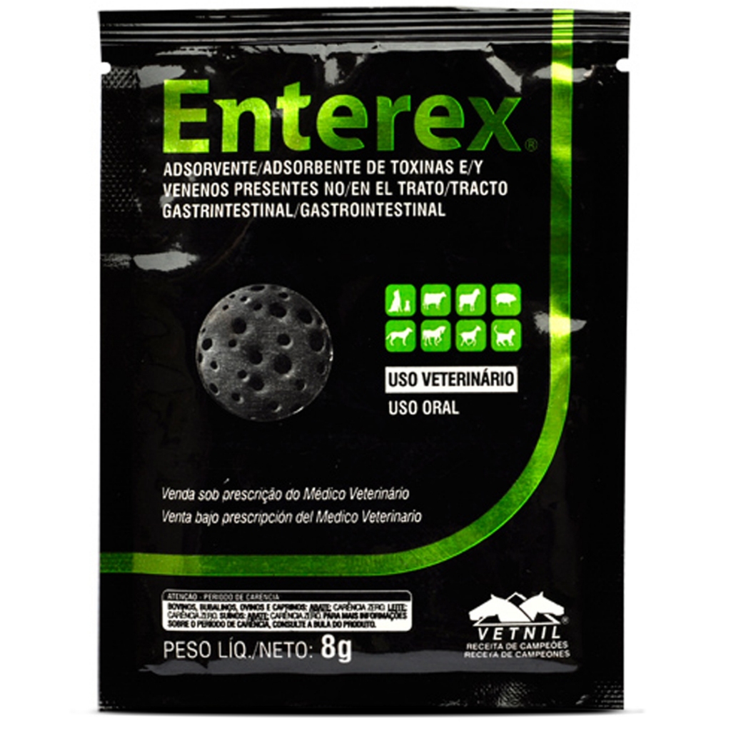 Enterex Sachês 8g Carvão Ativado 1 Sache – Vetnil