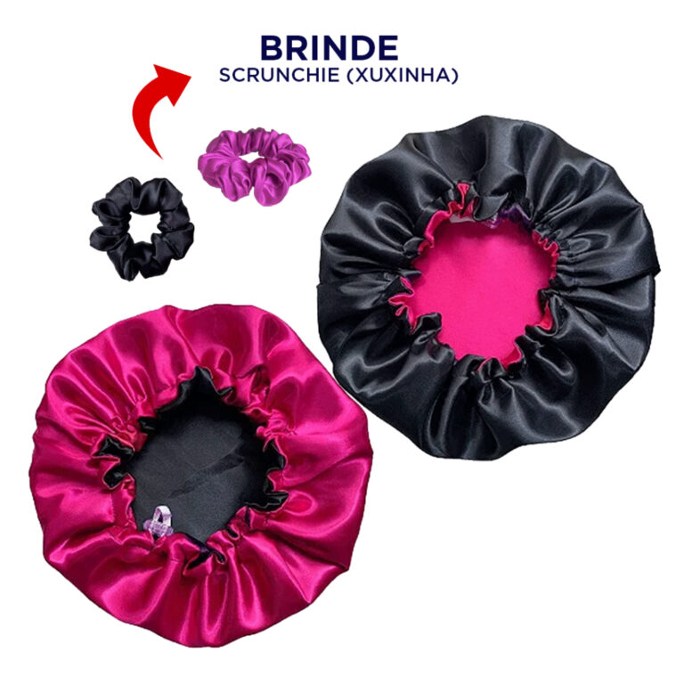 Touca Toca de Cetim Luxo Dupla Face Cabelo Dormir 