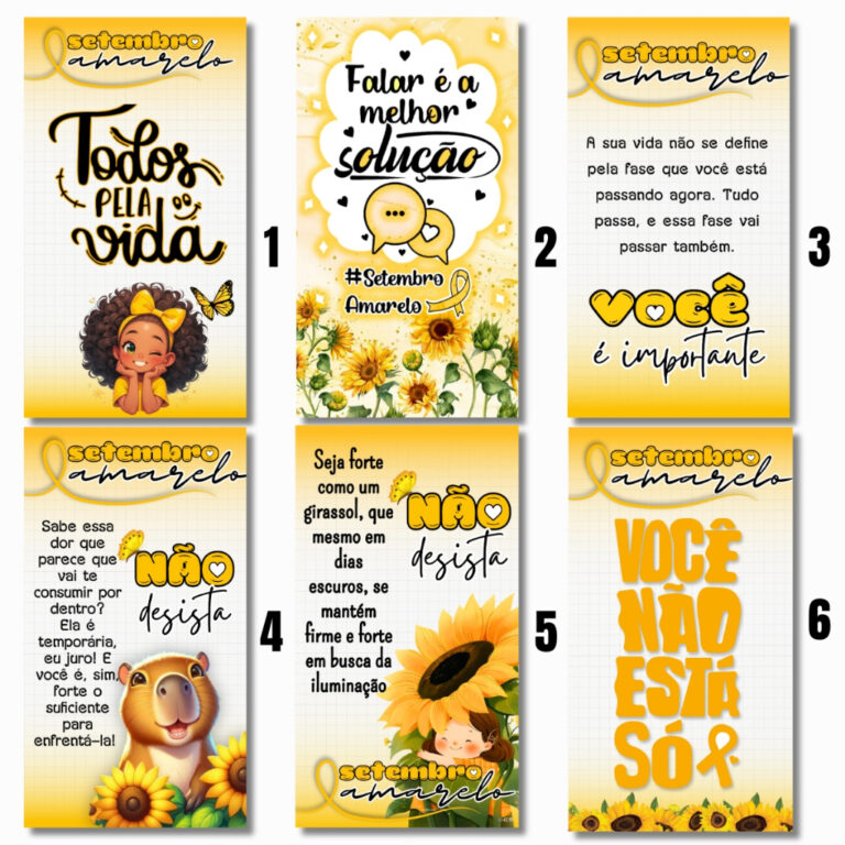 50 ou 100 Cartões Mensagens Motivacionais Setembr