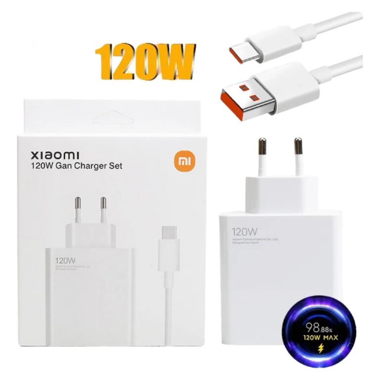Carregador 120W Turbo Power Xiaomi Cabo 6A Usb com