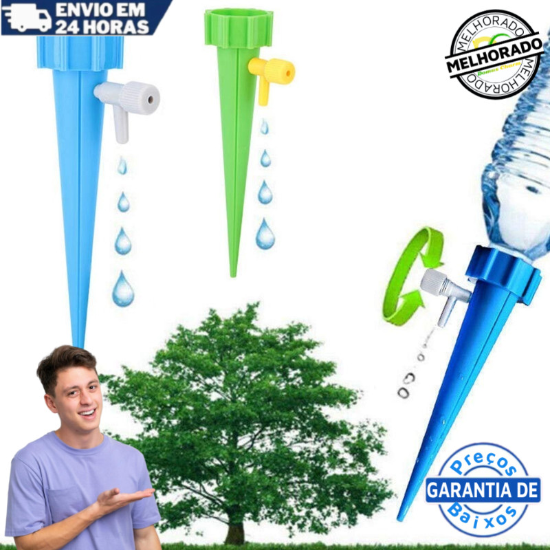 Kit Com 12/24/36 Gotejador Irrigador Acoplável Em Garrafa Pet Jardim Dosador Vaso Em Garrafa