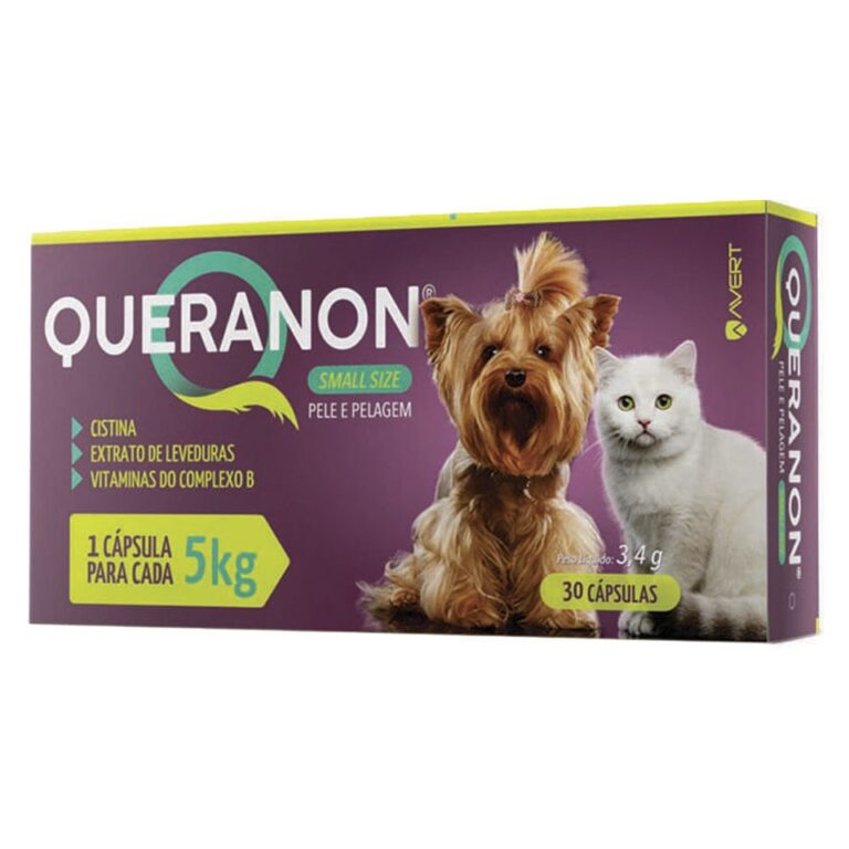 Queranon Cães E Gatos 5kg Small Size 30 Capsulas 