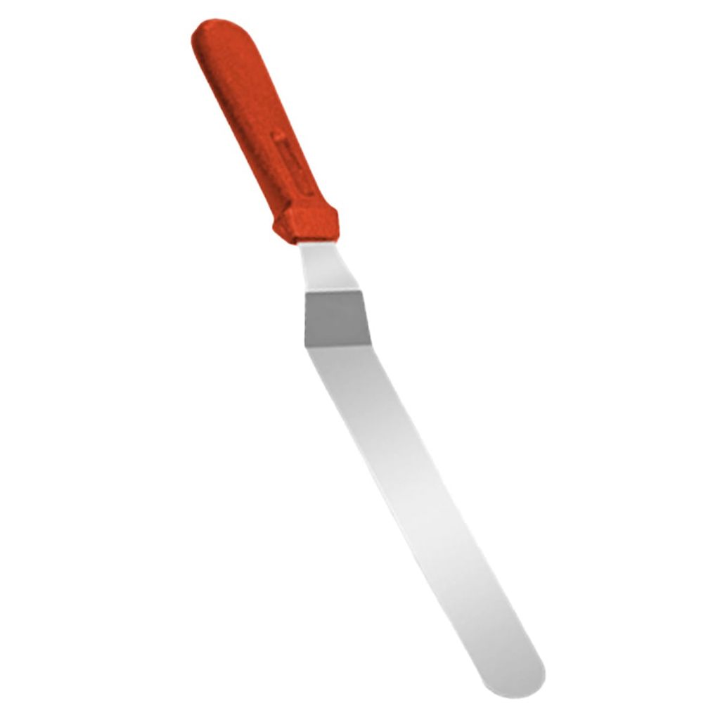 Espátula Confeiteiro Angular Curva 25cm Aço Inox Rígida Lisa Decoração