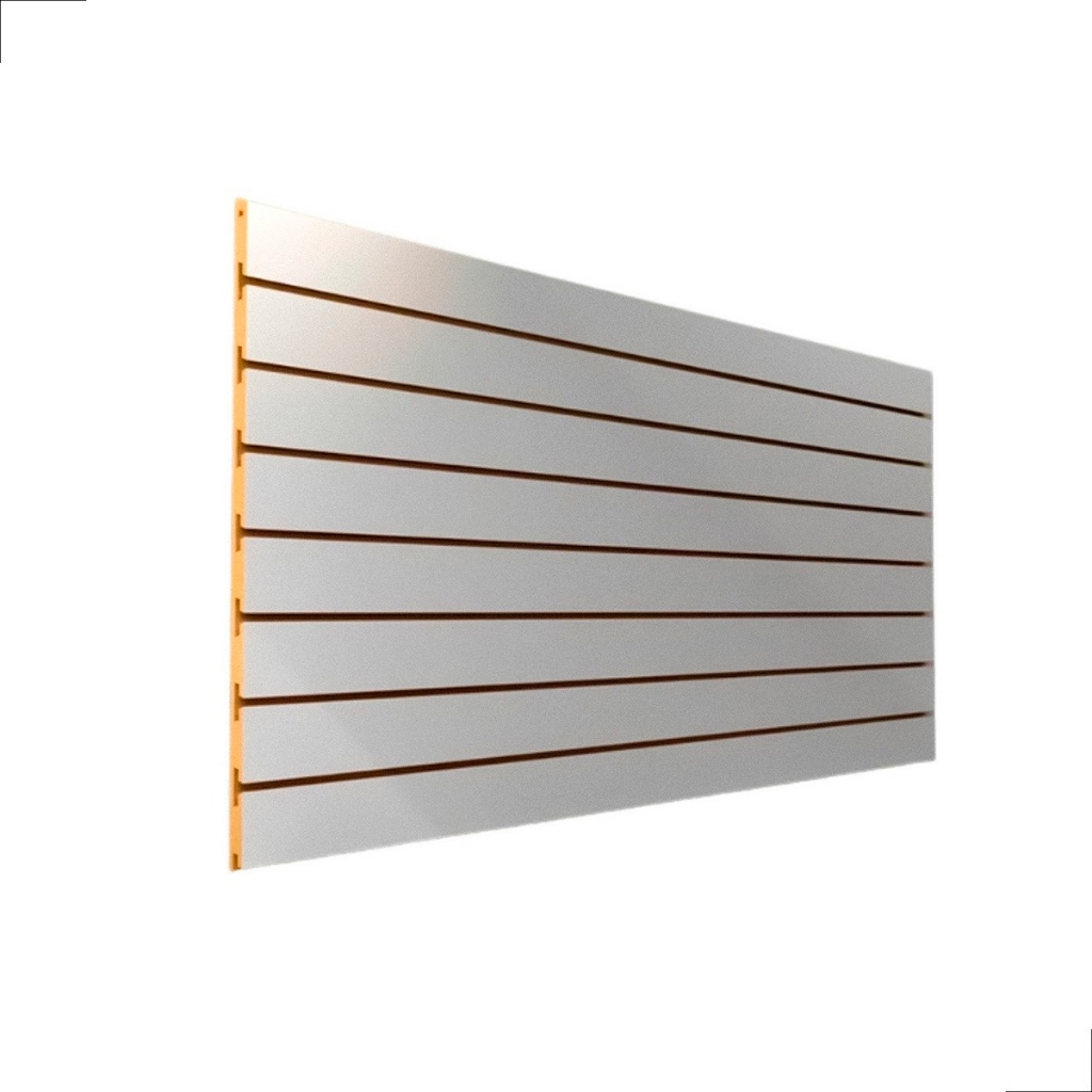 1 Painel Canaletado Branco Mdf 0,60 X 1,20 (3 Polegadas) Top