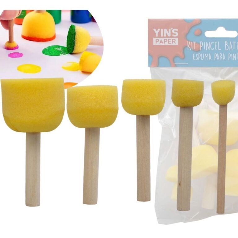 Kit 5 Pincéis Pincel Mousse de Espuma Batedor Tin